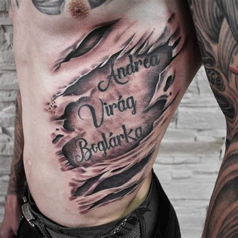 tatuajes en las costillas hombres|Tatuajes en las costillas para hombre: ¡diseños。